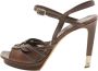 Celine Vintage Pre-owned Leather sandals Brown Dames - Thumbnail 1