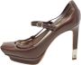 Celine Vintage Pre-owned Leather sandals Brown Dames - Thumbnail 1