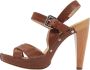 Celine Vintage Pre-owned Leather sandals Brown Dames - Thumbnail 1