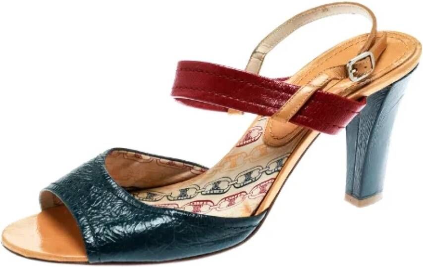 Celine Vintage Pre-owned Leather sandals Multicolor Dames