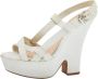 Celine Vintage Pre-owned Leather sandals White Dames - Thumbnail 1