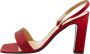 Celine Vintage Pre-owned Satin sandals Red Dames - Thumbnail 1