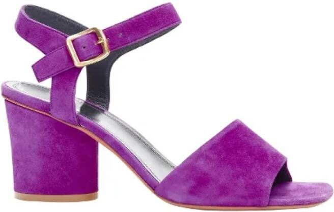 Celine Vintage Pre-owned Suede sandals Purple Dames