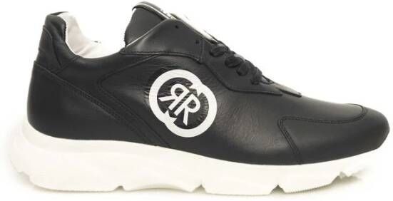 Cerruti 1881 Blauwe Leren Hoge Zool Sneaker Blue Heren