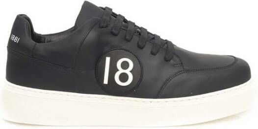 Cerruti 1881 Blauwe Leren Sneakers met Logo Blue Heren