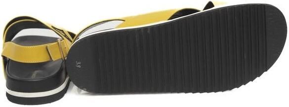 Cerruti 1881 Dames Leren Plateau Sandalen Yellow Dames