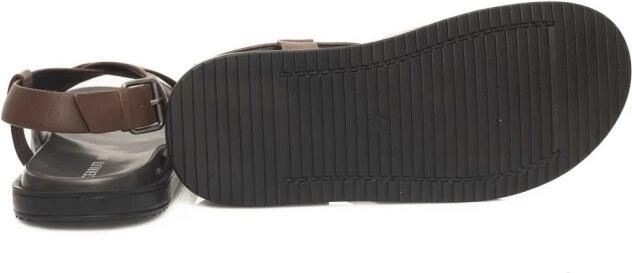 Cerruti 1881 Gevlochten leren sandalen met verstelbare gesp Brown Heren - Foto 2