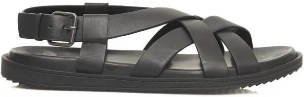 Cerruti 1881 Gevlochten Leren Sandalen met Verstelbare Gesp Black Heren - Foto 2