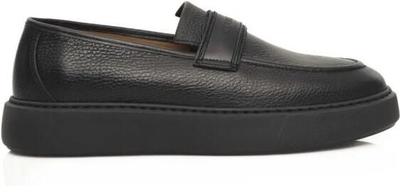 Cerruti 1881 Heren Leren Mocassins Hoge Rubberen Zool Black Heren - Foto 2