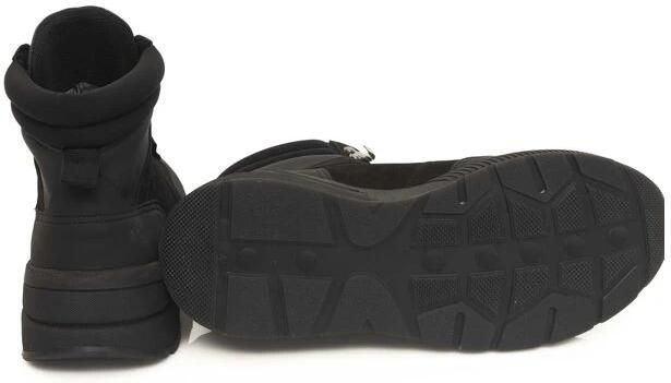 Cerruti 1881 Zwarte Leren High-Top Sneakers Black Heren