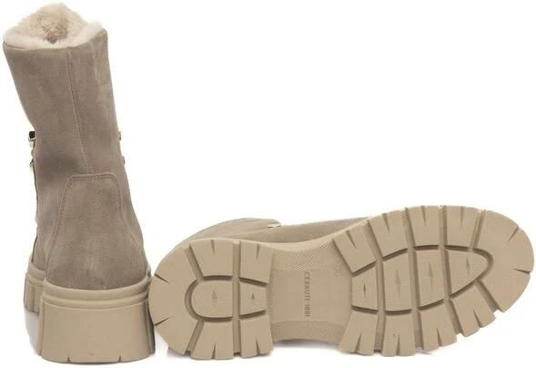 Cerruti 1881 Leren Enkellaarzen met Rubberen Zool Beige Dames - Foto 3