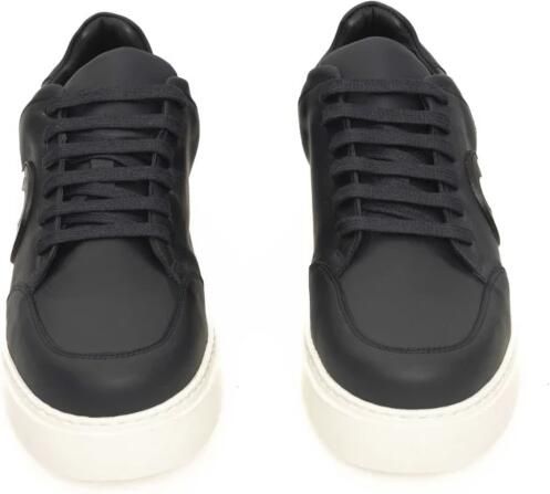 Cerruti 1881 Echt Lederen Sneakers Met Rubberen Zool En Logo Aan De Zijkant - Foto 2