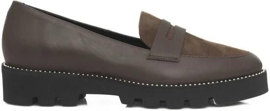 Cerruti 1881 Loafers Zilver Details Rubberen Zool Brown