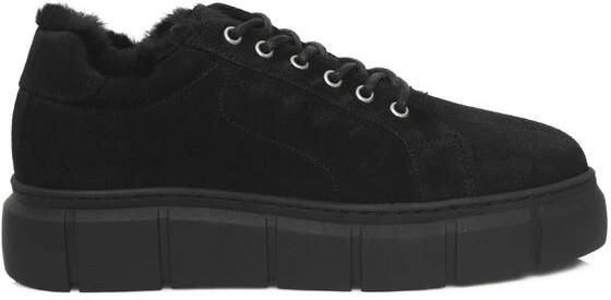 Cerruti 1881 Platform Sneakers van Echt Leer Black Dames