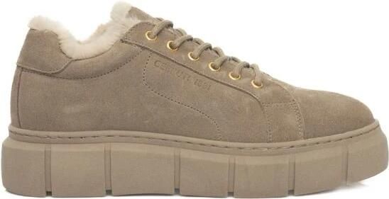 Cerruti 1881 Platform Sneakers van Echt Leer Beige Dames