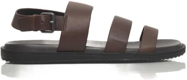 Cerruti 1881 Platte leren sandalen Brede banden Gesp sluiting - Foto 2