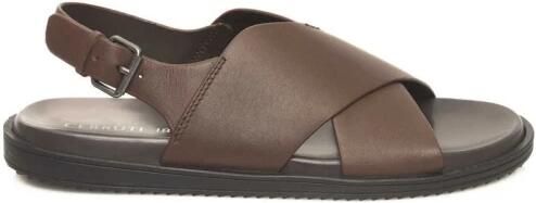 Cerruti 1881 Gevlochten leren sandalen met verstelbare gesp Brown Heren - Foto 3