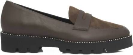 Cerruti 1881 Dames Loafers Zilver Details Rubberen Zool Brown Heren