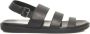 Cerruti 1881 Leren Sandalen Brede Banden Verstelbare Gesp Black Heren - Thumbnail 11