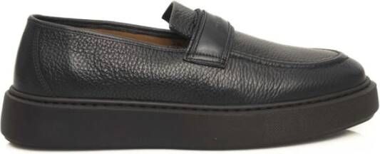 Cerruti 1881 Heren Leren Loafers Hoge Rubberen Zool Blue Heren