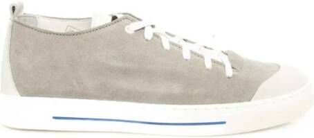 Cerruti 1881 Heren Leren Sneakers Rubberen Zool Gray Heren