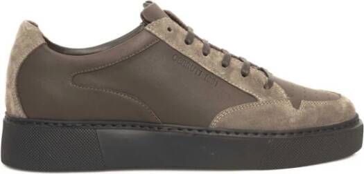 Cerruti 1881 Leren Sneakers met Rubberen Zool Beige Heren