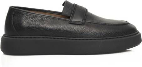 Cerruti 1881 Heren Leren Mocassins Hoge Rubberen Zool Black Heren