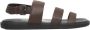 Cerruti 1881 Platte leren sandalen Brede banden Gesp sluiting - Thumbnail 1