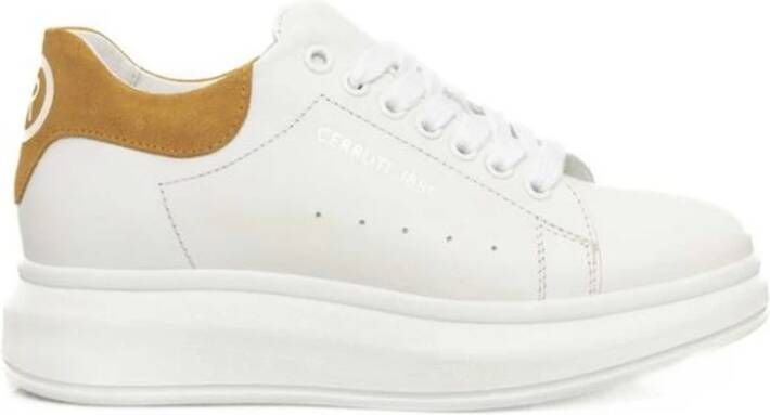 Cerruti 1881 Leren Sneakers Met Plateauzolen En Logo Aan De Zijkant