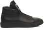 Cerruti 1881 Hoge Top Leren Sneakers met Rubberen Zool Black Heren - Thumbnail 14