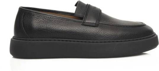 Cerruti 1881 Heren Leren Mocassins Hoge Rubberen Zool Black Heren