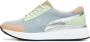 Cesare Gaspari Blauwe Platform Leren Sneakers Multicolor Dames - Thumbnail 1