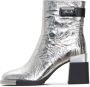 Cesare Gaspari Block Heel Enkellaarsjes Dita Zilver - Thumbnail 1
