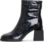 Cesare Gaspari Block Heel Enkellaarsjes Dita Zwart - Thumbnail 1