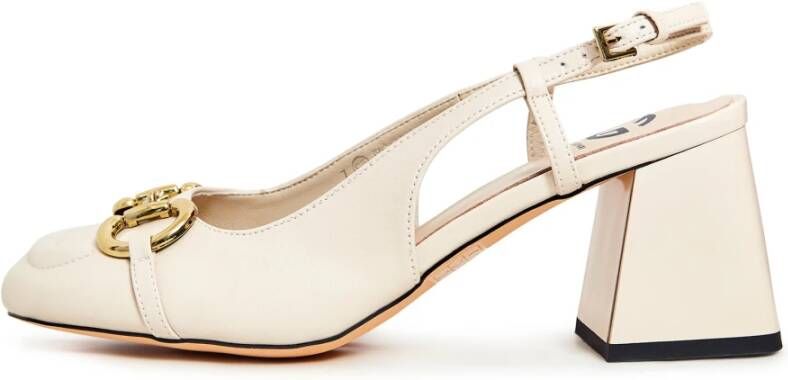 Cesare Gaspari Block Heel Pumps Anais Beige Dames
