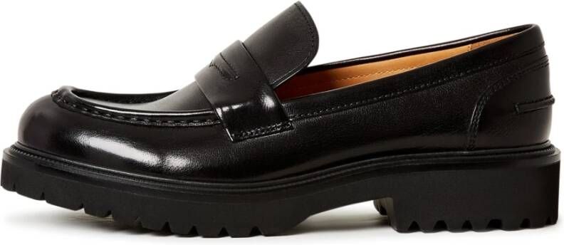 Cesare Gaspari Blokhak loafers Zwart Black Dames