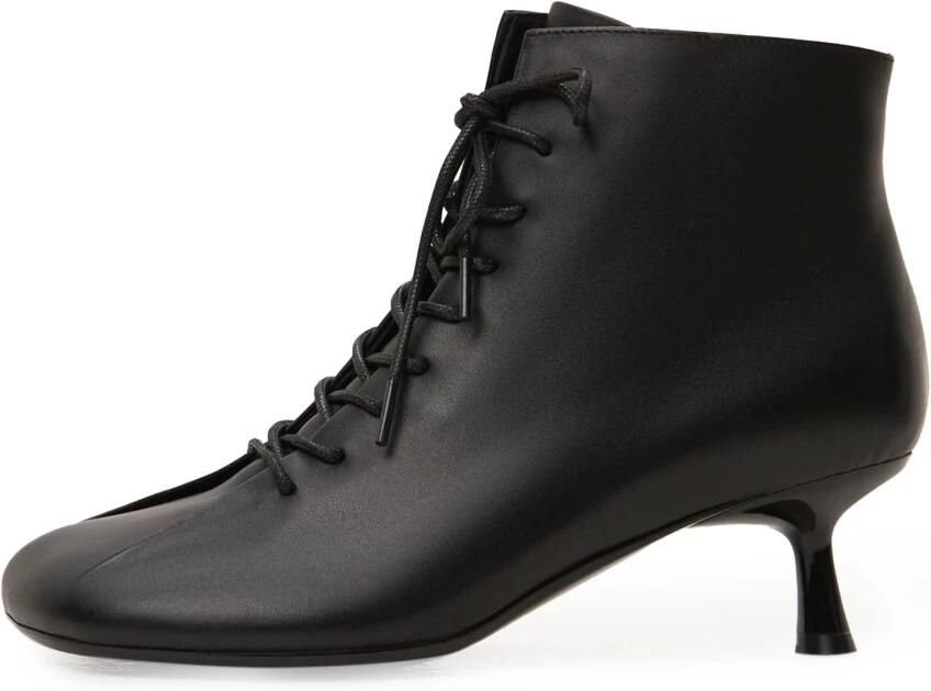 Cesare Gaspari Ava Leren Veterschoenen Enkellaarsjes