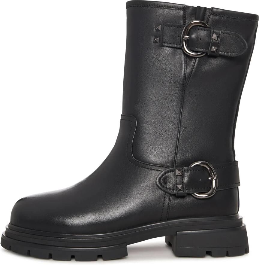 Cesare Gaspari Buckled Edge Mid-Calf Leren Laarzen