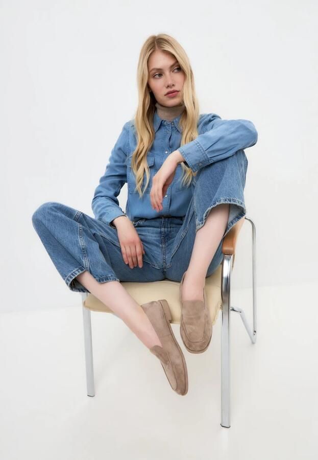 Cesare Gaspari Comfort Suede Platform Loafers Clau Beige