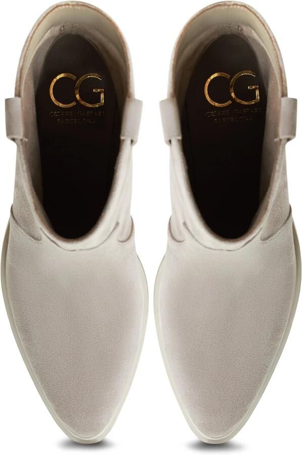 Cesare Gaspari Luxe Block Heeled Cowboy Boots Gray Dames