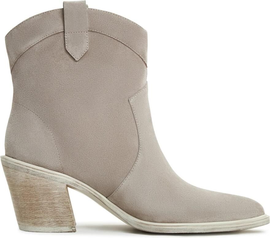 Cesare Gaspari Luxe Block Heeled Cowboy Boots Gray Dames