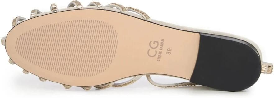 Cesare Gaspari Crystal Arc Flat Sandals - Foto 2