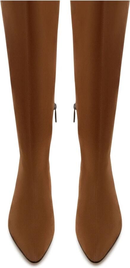 Cesare Gaspari Elegante Suède Kniehoge Laars Lichtbruin