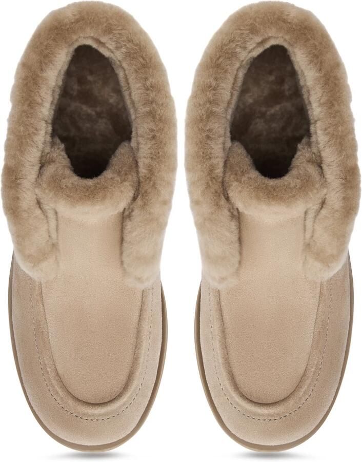 Cesare Gaspari Gezellige Suède Bontgevoerde Laarzen Gerda Beige