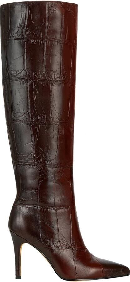 Cesare Gaspari Kniehoge Laarzen met Krokodillenreliëf
