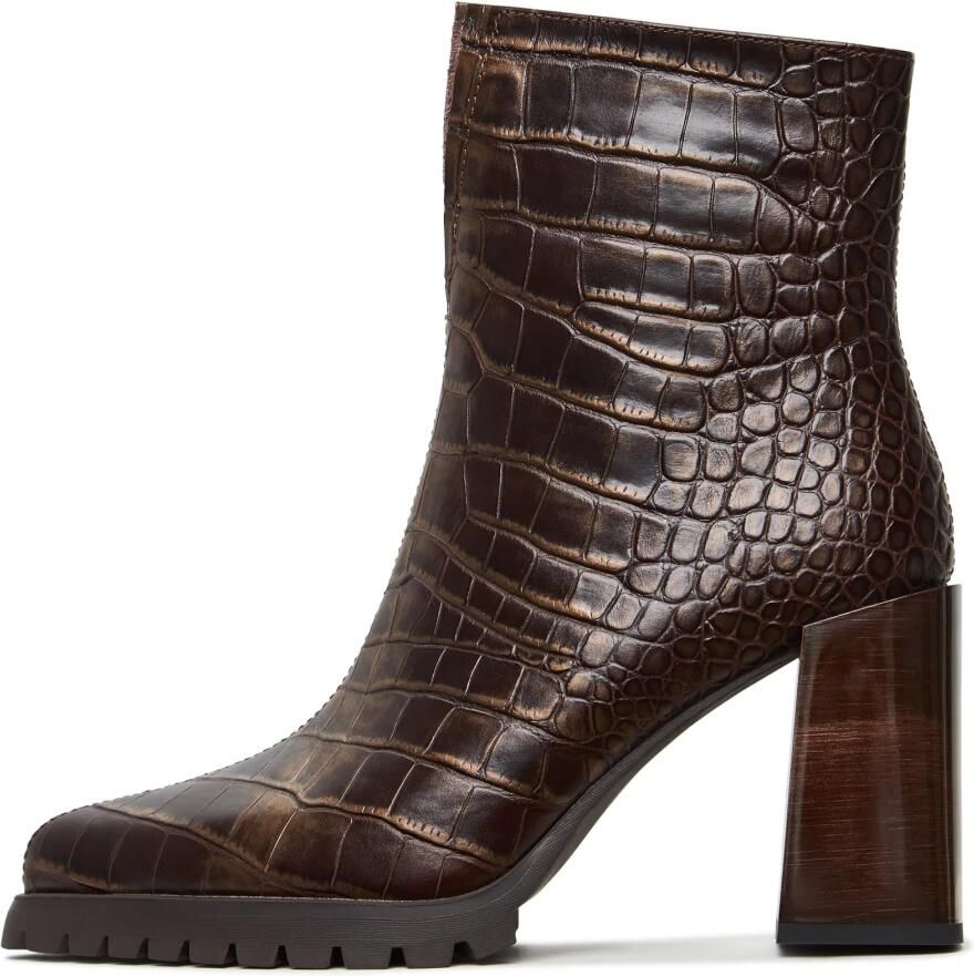 Cesare Gaspari Krokodil Blokhak Laarzen Helen Bruin