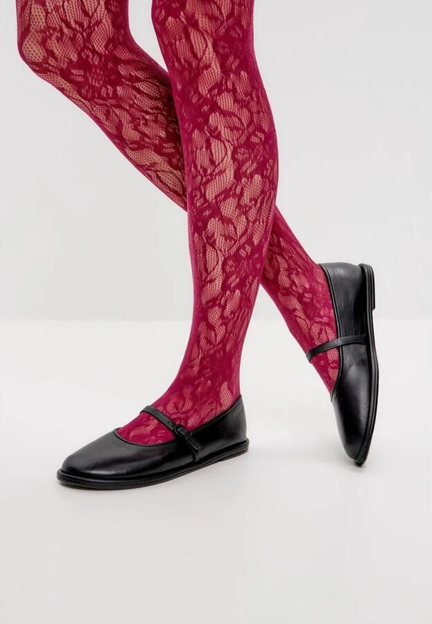 Cesare Gaspari Leren ballerina's Alba Zwart