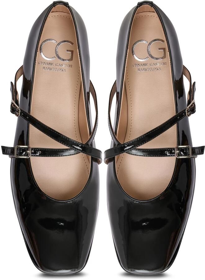 Cesare Gaspari Leren Ballerina's Albina Zwart