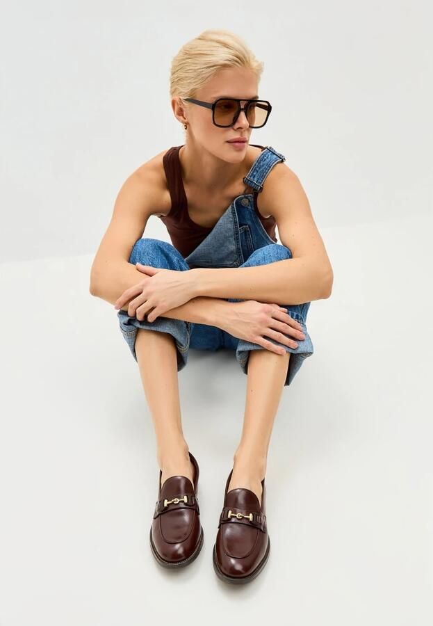 Cesare Gaspari Leren Loafers Bruin