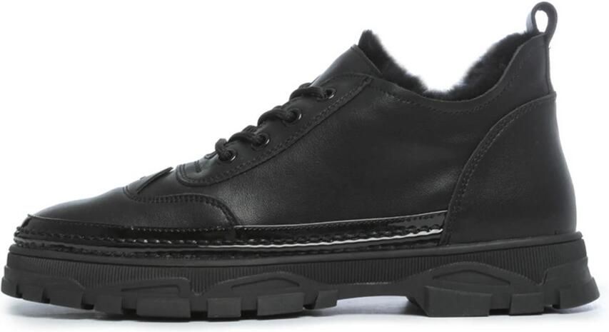 Cesare Gaspari Merino Wool-Lined Chunky Sneakers Black